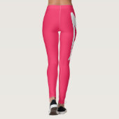 Große Anfangsphase | Moderne Typografie | Rosa Leggings (Rückseite)