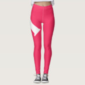 Große Anfangsphase | Moderne Typografie | Rosa Leggings (Vorderseite)