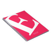 Große Anfangsphase | Moderne Typografie | Rosa Notizblock (Rechte Seite)