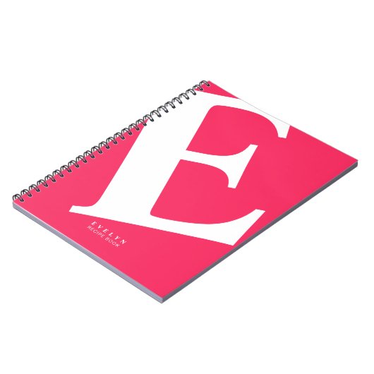 Große Anfangsphase | Moderne Typografie | Rosa Notizblock (Linke Seite)