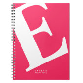 Große Anfangsphase | Moderne Typografie | Rosa Notizblock (Vorderseite)