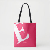 Große Anfangsphase | Moderne Typografie | Rosa Tasche (Vorderseite)