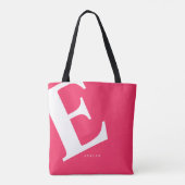 Große Anfangsphase | Moderne Typografie | Rosa Tasche (Rückseite)