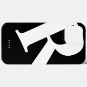 Große Anfangsphase | Moderne Typografie | Schwarz Case-Mate iPhone Hülle (Rückseite (Horizontal))