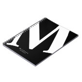 Große Anfangsphase | Moderne Typografie | Schwarz Notizblock (Linke Seite)