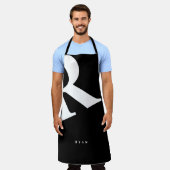 Große Anfangsphase | Moderne Typografie | Schwarz Schürze (Getragen)