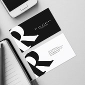 Große Anfangsphase | Moderne Typografie | Schwarz Visitenkarte