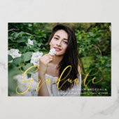 Große Ankündigung von Gold Foil Script Abschluss (Vorderseite)