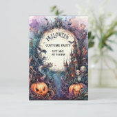 Große Ansammlung: maßgeschneiderte Halloween-Einla Einladung (Stehend Vorderseite)