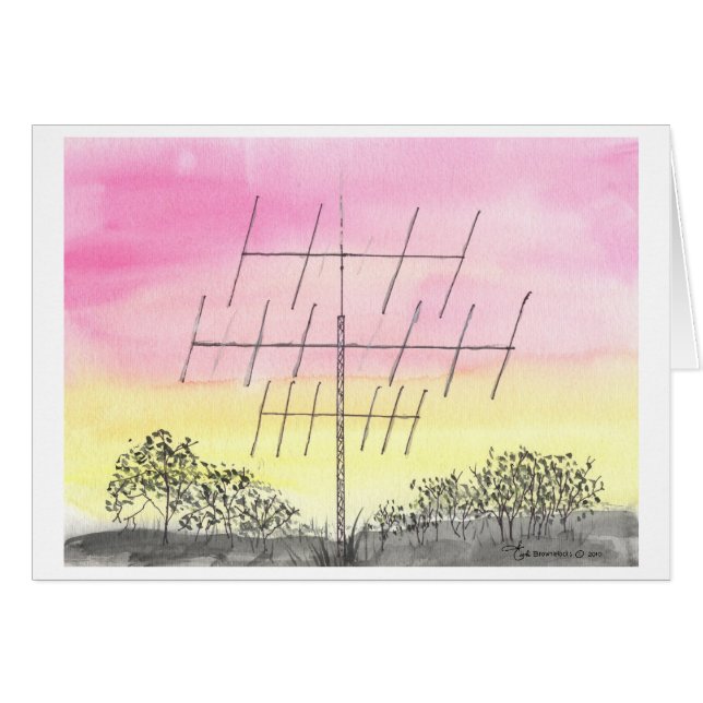 Große Antenne am Sonnenuntergang (Vorderseite (Horizontal))