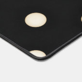 Große antike weiße Polka Punkte auf schwarz erschü Schreibtischunterlage (Ecke)