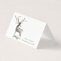 Große Antler Stag Deer Guest Platzkarte