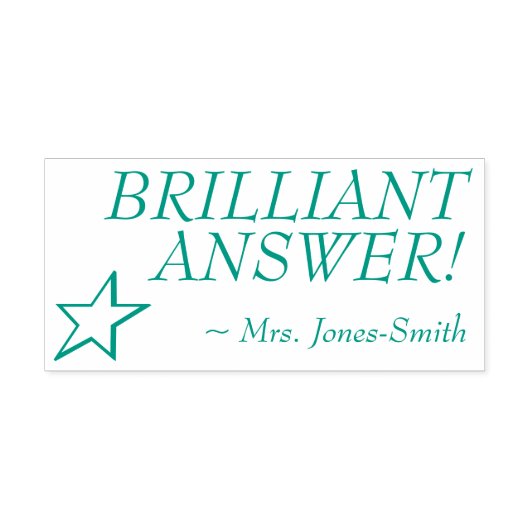 "GROSSE ANTWORT!" Tutor-Feedback-Rubber-Briefmarke Permastempel (Design)