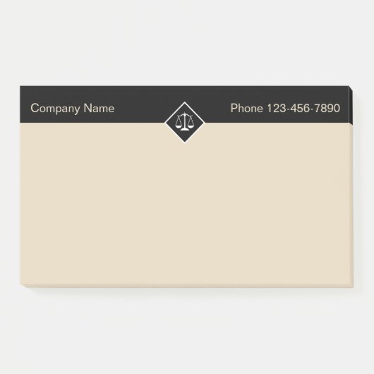 Große Anwaltskanzlei Post-it Klebezettel (Vorderseite)