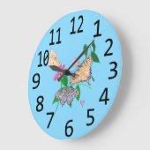 Große Anzahl Hübscher Schmetterlinge Wall Uhr (Winkel)