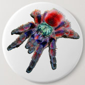 Große aquamarine lila Spinne Button (Vorderseite)