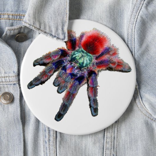 Große aquamarine lila Spinne Button (Beispiel)