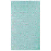 Große Aquamarine/weiße Gingham-Karo Muster Geometr Tischdecke (Vorderseite)