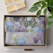 Große Aquarell-Iris Kran Möbel-Decoupage Seidenpapier (Geschenk)