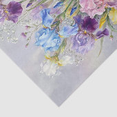 Große Aquarell-Iris Kran Möbel-Decoupage Seidenpapier (Ausschnitt)