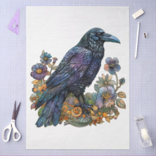 Große Aquarellfarben Schwarzer Raps für Decoupage Seidenpapier