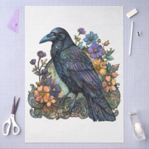 Große Aquarellfarben Schwarzer Raps für Decoupage Seidenpapier