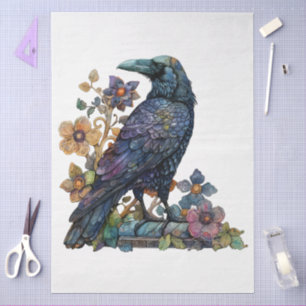 Große Aquarellfarben Schwarzer Raps für Decoupage Seidenpapier