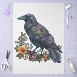Große Aquarellfarben Schwarzer Raps für Decoupage Seidenpapier