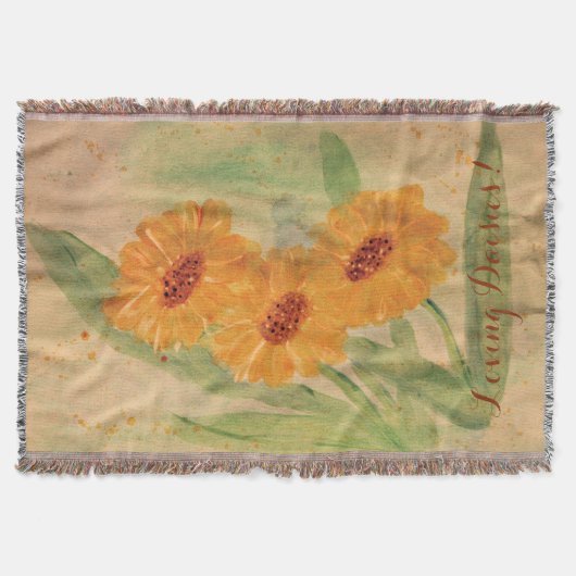 Große Aquarellsäcke Decke (Vorderseite)