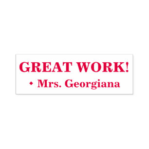 "GROSSE ARBEIT!" Briefmarke für die Kennzeichnung Permastempel