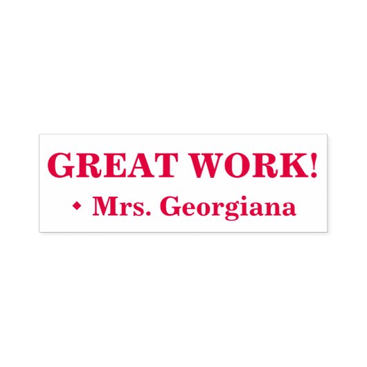 "GROSSE ARBEIT!" Briefmarke für die Kennzeichnung  Permastempel (Design)