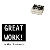 "GROSSE ARBEIT!" + Lehrerkennzeichnung/Briefmarke Gummistempel (Stempel)