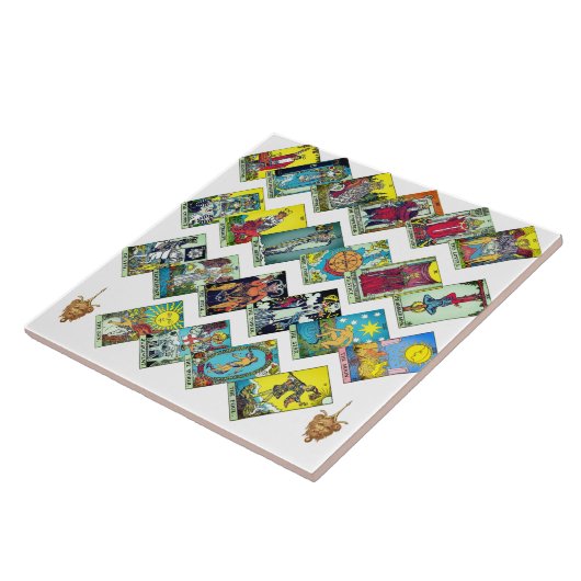 Große Arcana-Tarot-Collage Fliese (Seite)