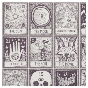 große Arkana-Tarot-Pflaume-Stoff Stoff