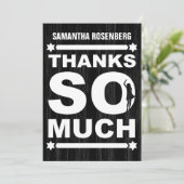 Große Art Schläger Mitzvah danken Ihnen, im Dankeskarte (Stehend Vorderseite)