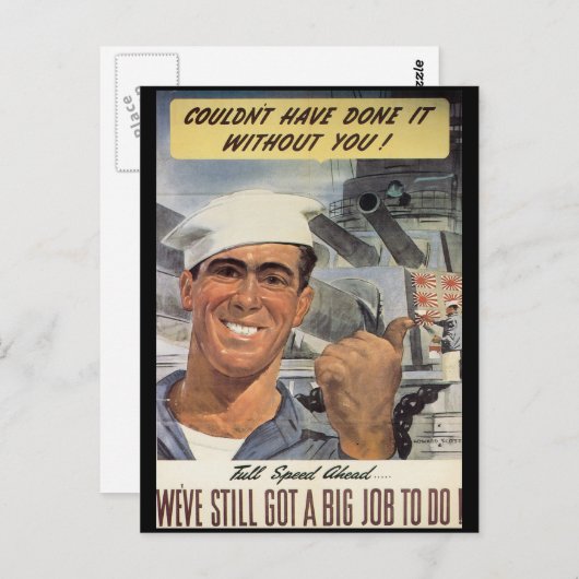 Große Aufgabe 2 des Weltkriegs Postkarte (Vorne/Hinten)