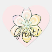 Große Aufkleber für Blume (Vorderseite)