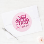 Große Aufkleber, rosa Band Runder Aufkleber (Umschlag)