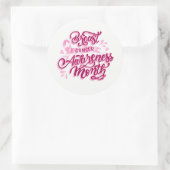 Große Aufkleber, rosa Band Runder Aufkleber (Tasche)