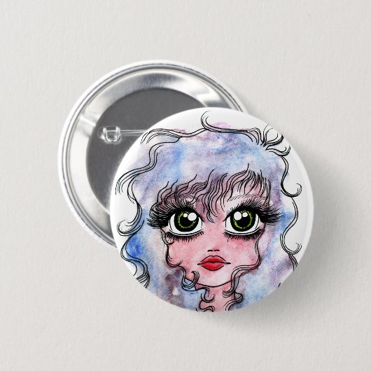 Große Augen 2 Button (Vorne & Hinten)