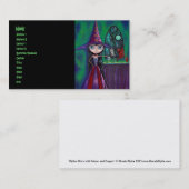 Große Augen-Hexe mit Falken und Drache Visitenkarte (Vorne/Hinten)