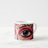 Große Augen in der Blüte Espressotasse (Vorderseite Rechts)