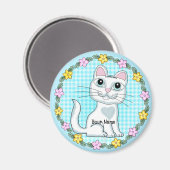 Große Augen Kätzchen Katze Magnet (Vorderseite/Rückseite)