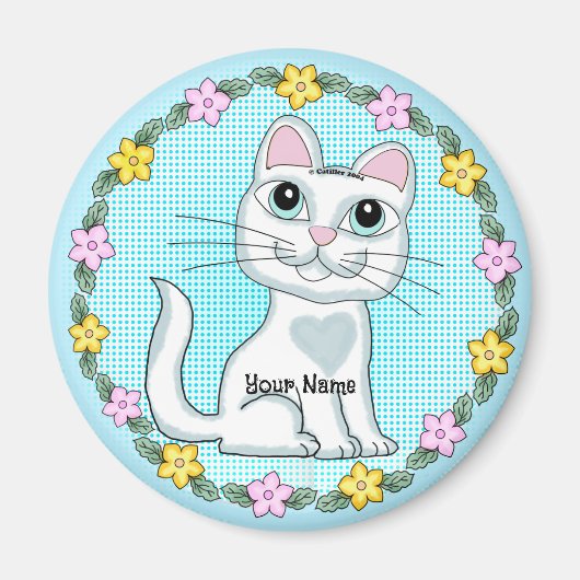 Große Augen Kätzchen Katze Magnet (Vorne)