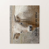 Große Augen-weißes Charolais-Vieh - Western Puzzle (Vertikal)