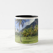 Grosse Aussicht auf den historischen Pfad im Zweifarbige Tasse (Mittel)