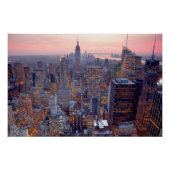 Große Aussicht auf Manhattan bei Sonnenuntergang Poster (Vorderseite)