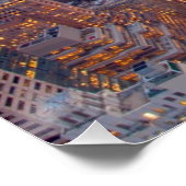 Große Aussicht auf Manhattan bei Sonnenuntergang Poster (Ecke)