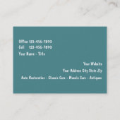 Große Automobilwiederherstellungs-Visitenkarten Visitenkarte (Rückseite)