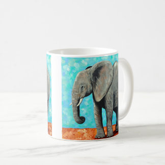Große Baby-Elefantenmalerei Kaffeetasse